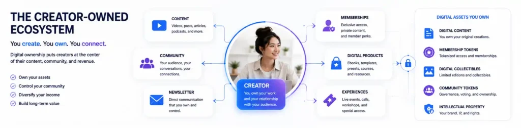 Digital Ownership for Creators building creator-owned ecosystems